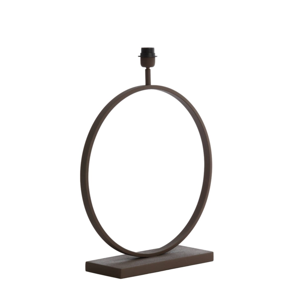 Liva 64cm Bruin lampenvoet Van Light & Living - De ronde vorm en bruine afwerking geven de lampvoet een stijlvolle en verfijnde uitstraling.