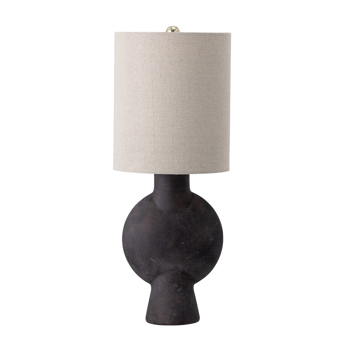 Sergio 55cm Bruin tafellamp Van Bloomingville - De lamp is geglazuurd met een afwerking die per exemplaar verschilt - sommige hebben een donkerdere tint en meer textuur, waardoor elke lamp uniek is in zijn uitstraling.