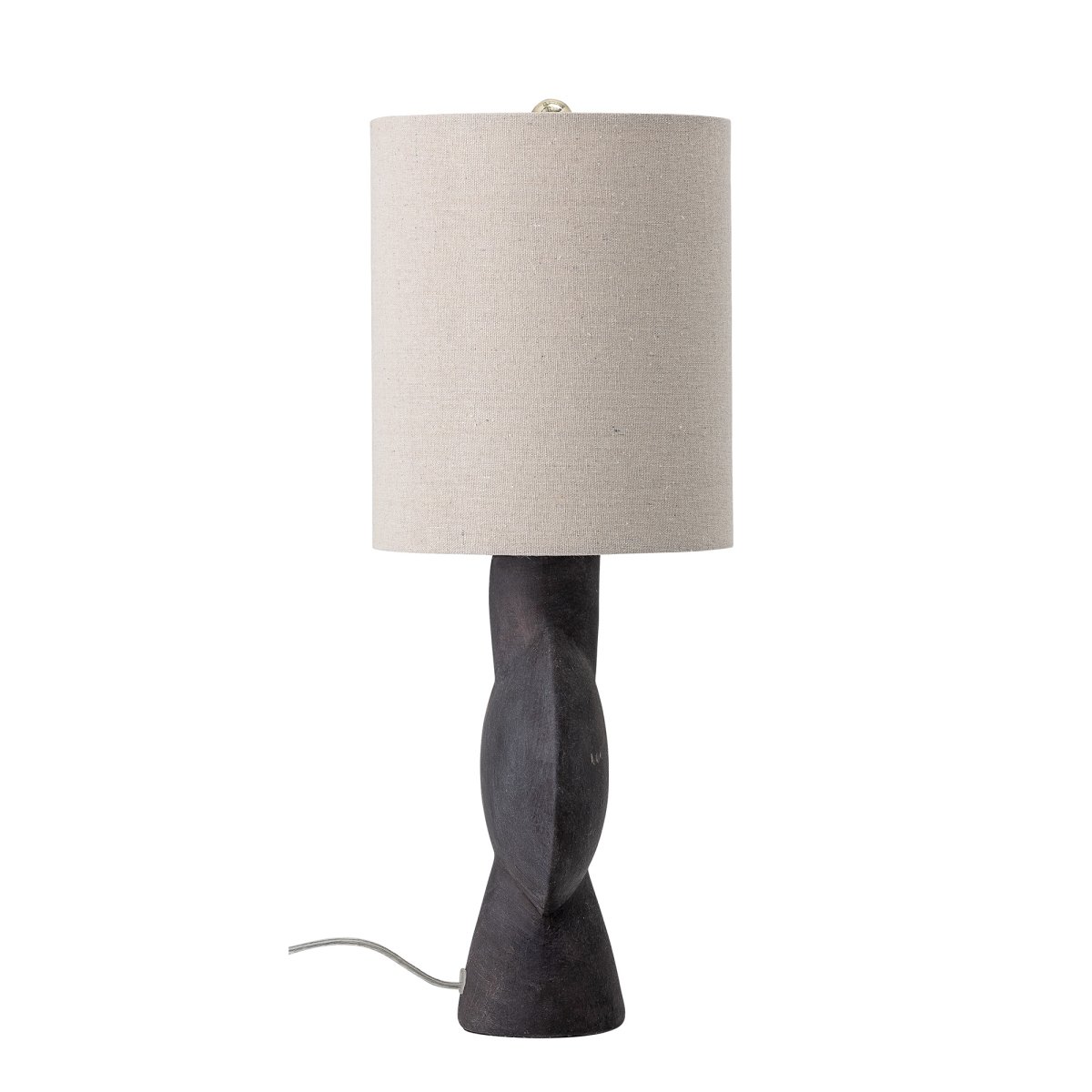 Sergio 55cm Bruin tafellamp Van Bloomingville - De lamp is geglazuurd met een afwerking die per exemplaar verschilt - sommige hebben een donkerdere tint en meer textuur, waardoor elke lamp uniek is in zijn uitstraling.