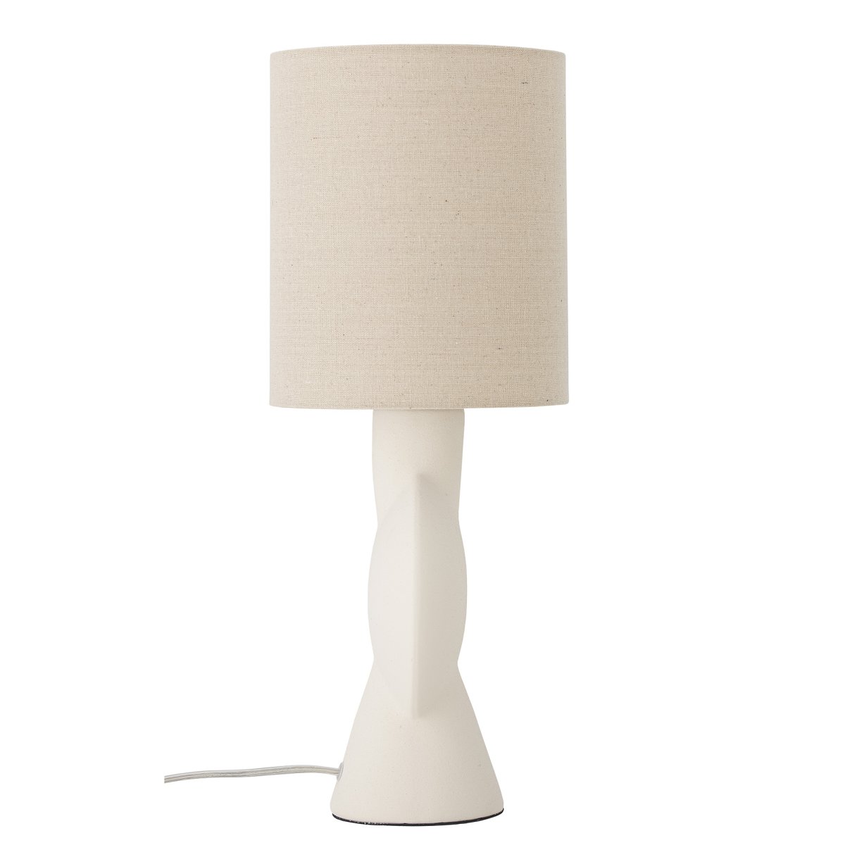 Sergio 55cm Natuurlijk wit tafellamp Van Bloomingville - De lamp is geglazuurd met een afwerking die per exemplaar verschilt - sommige hebben een donkerdere tint en meer textuur, waardoor elke lamp uniek is in zijn uitstraling.