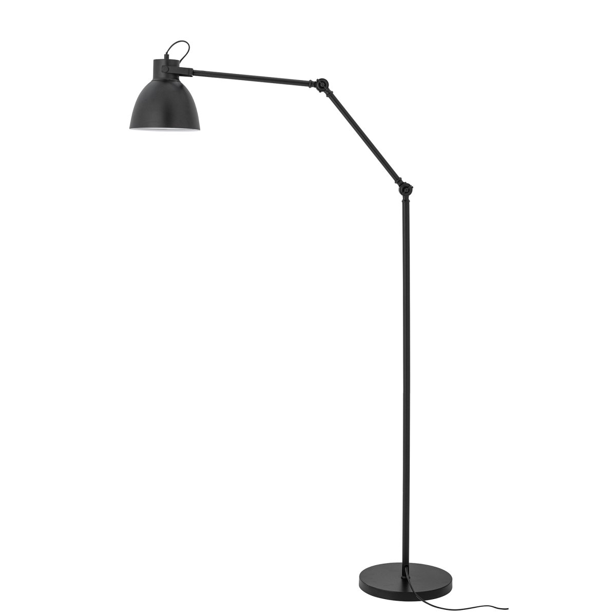 Barca Zwart vloerlamp Van Bloomingville - De Barca vloerlamp is gemaakt van zwart metaal met elegante gouden details die een tijdloze en verfijnde uitstraling geven.