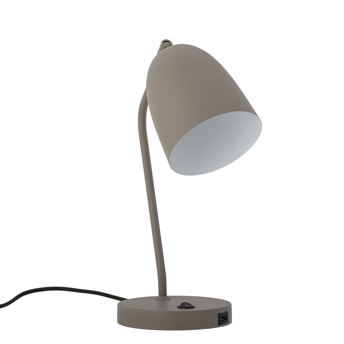 Lemar 37cm Grijs bureaulamp Van Bloomingville - De Lemar tafellamp van Bloomingville is gemaakt van metaal met een klassiek en minimalistisch design dat perfect past op het bureau of in de hoek van de kamer.