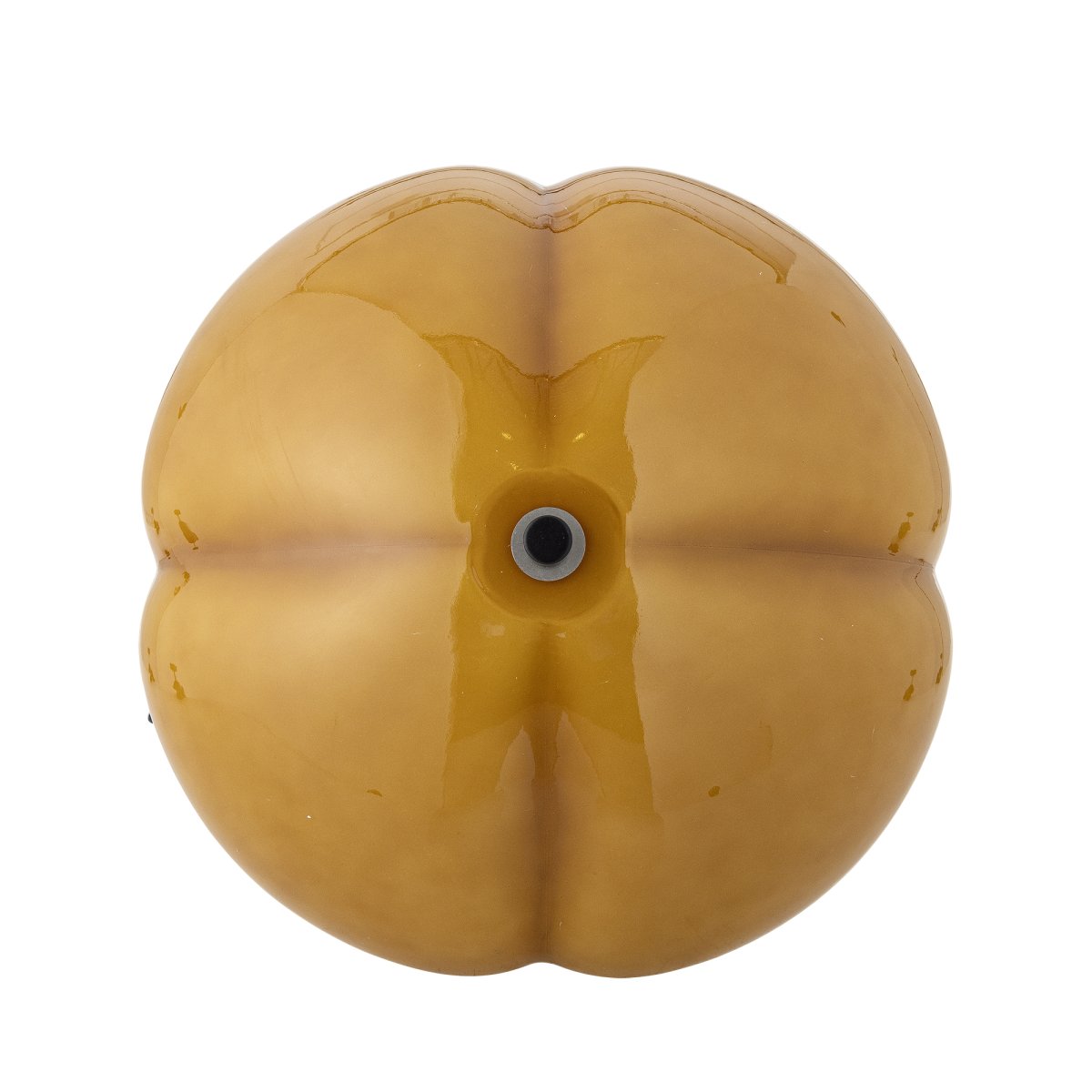 Kinoko 47cm Donkergeel tafellamp Van Bloomingville - De zachte vorm en decoratieve uitstraling geven de lamp een sterk karakter en voegen tegelijkertijd een elegante en sfeervolle sfeer toe aan de kamer.