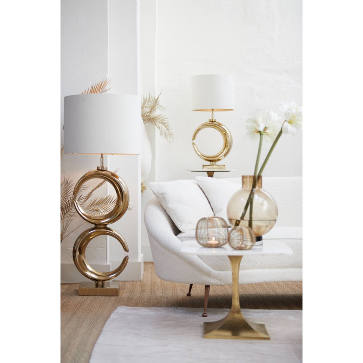 Maan 100cm Goud lampenvoet Van Light & Living - 