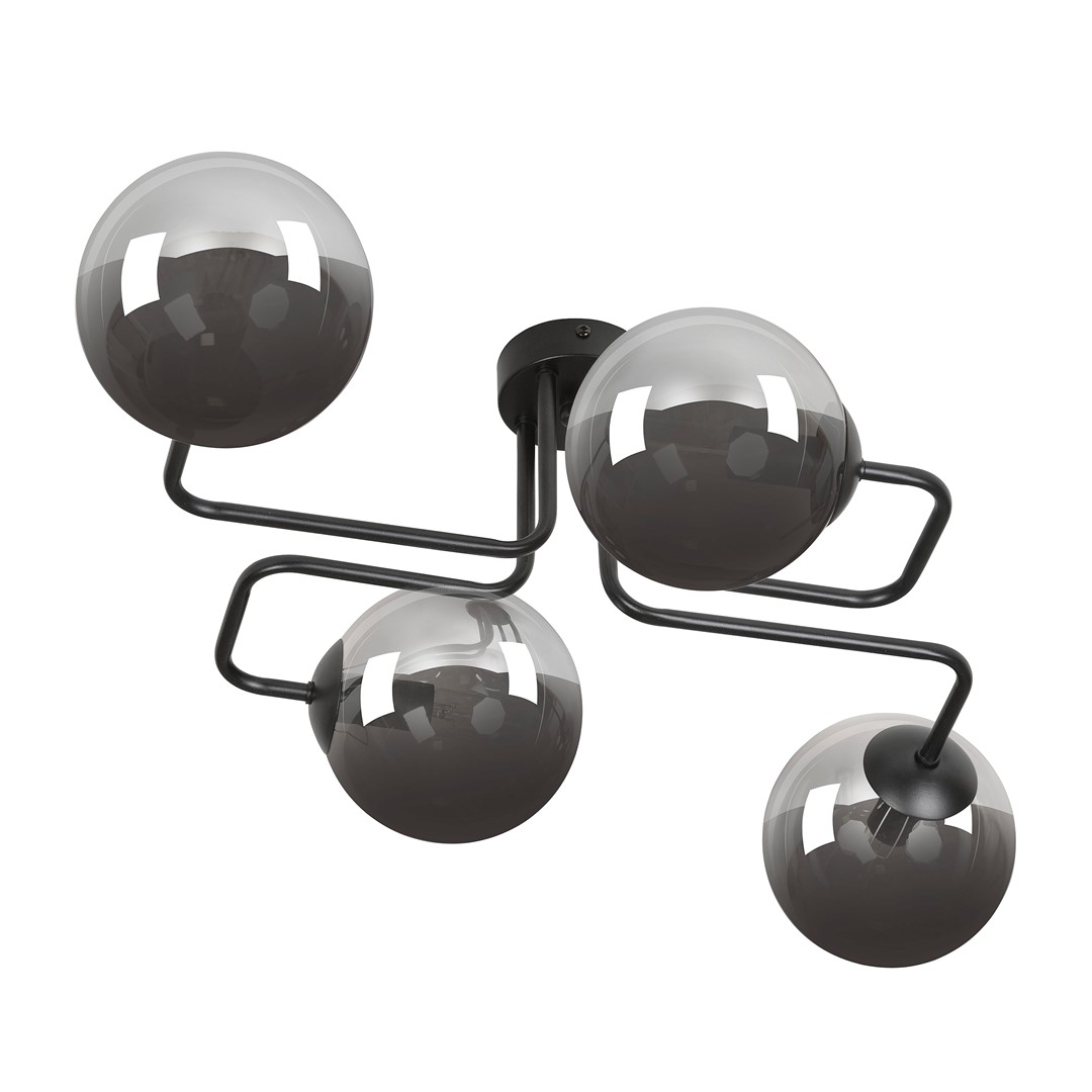 Brendi 55cm Rookkleurig plafondlamp Van Emibig Lighting - De Brendi-serie zorgt voor effectieve verlichting, zelfs in grotere ruimtes, en past naadloos in diverse woonomgevingen.