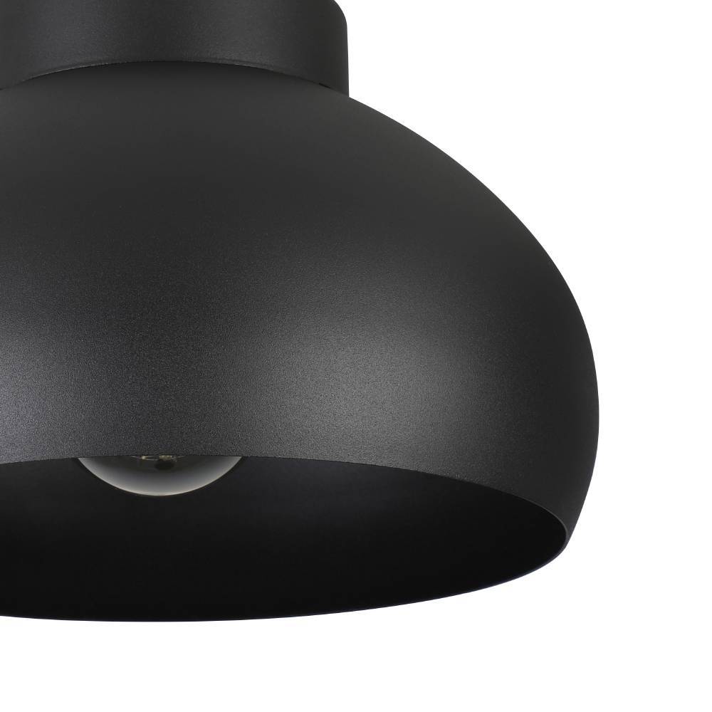 Mogano Ø28 Zwart plafondlamp Van Eglo - De zichtbare lichtbron zorgt voor een industriële uitstraling en verspreidt een gelijkmatig en helder licht.