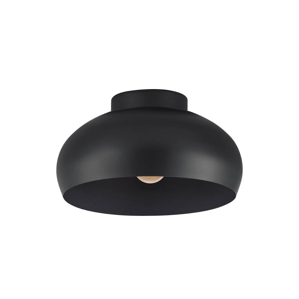 Mogano Ø28 Zwart plafondlamp Van Eglo - De zichtbare lichtbron zorgt voor een industriële uitstraling en verspreidt een gelijkmatig en helder licht.