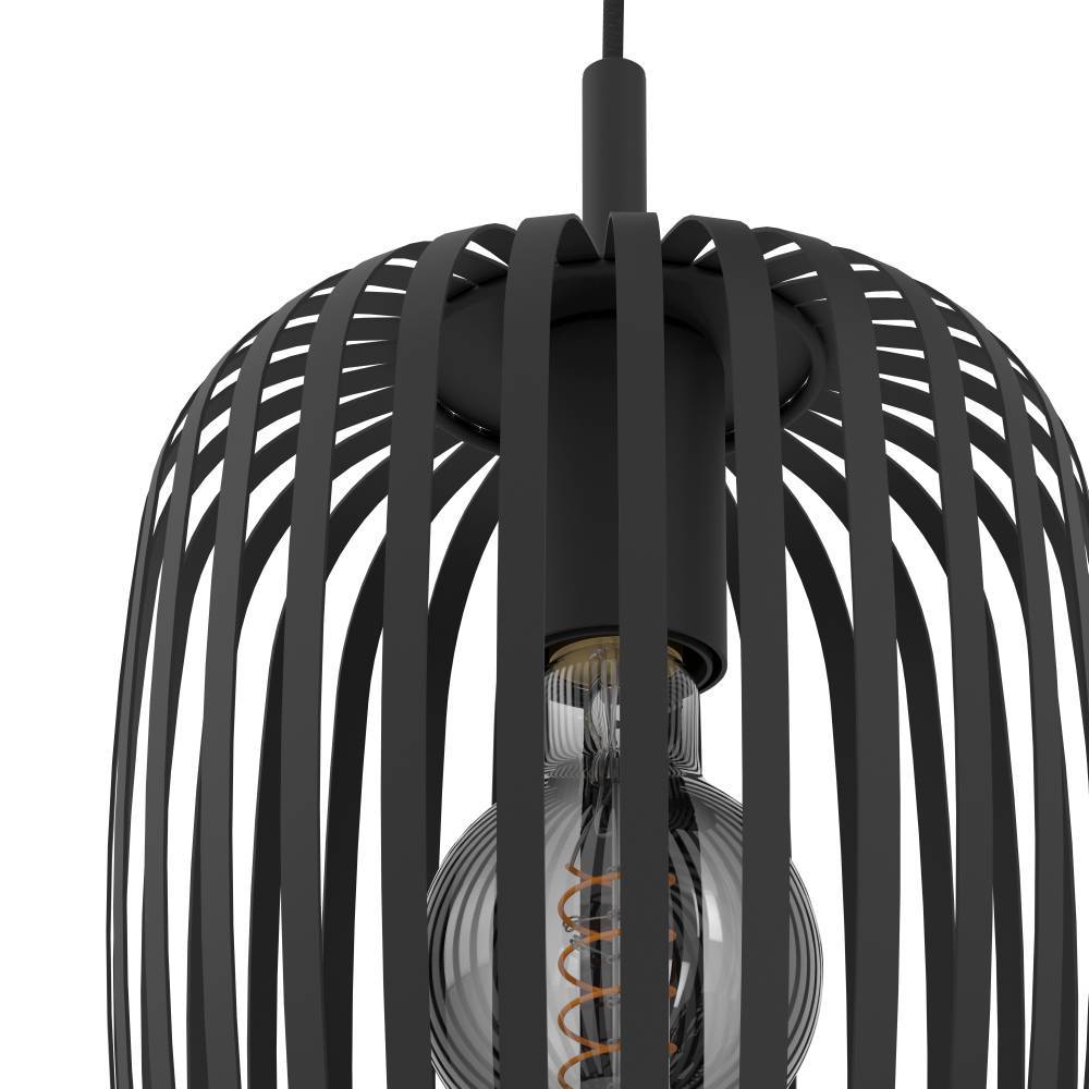 Romazzina Ø46 Zwart hanglamp Van Eglo - Deze stijlvolle hanglamp met drie verstelbare lichtbronnen in een modern design is de perfecte keuze voor wie de kamer een uniek karakter wil geven.