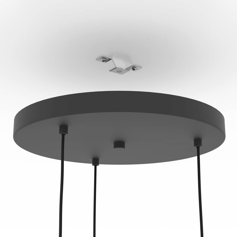 Romazzina Ø46 Zwart hanglamp Van Eglo - Deze stijlvolle hanglamp met drie verstelbare lichtbronnen in een modern design is de perfecte keuze voor wie de kamer een uniek karakter wil geven.