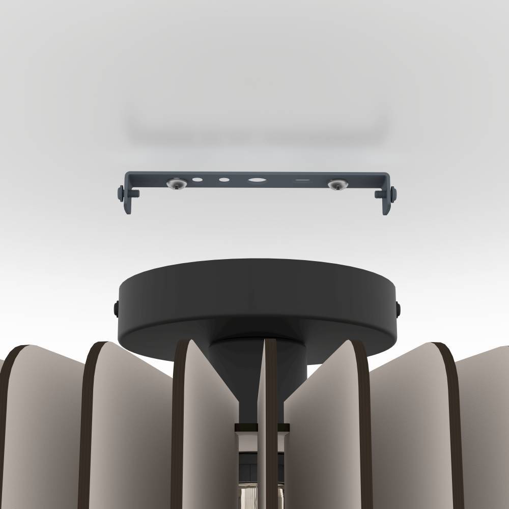 Palombaia Ø50 Grijs plafondlamp Van Eglo - Deze lamp is gemaakt met de focus op duurzaamheid en moderne esthetiek en is zowel een designhoogtepunt als een milieuvriendelijke keuze.