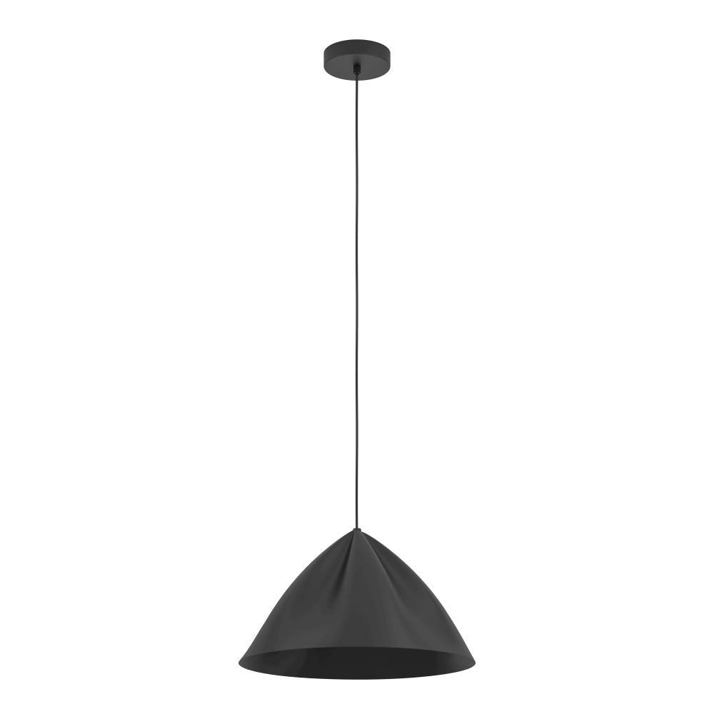 Podere Ø43 Zwart hanglamp Van Eglo - Deze hanglamp in een moderne, zwarte kleur heeft een eenvoudig maar elegant design en past perfect in moderne en Scandinavische huizen.