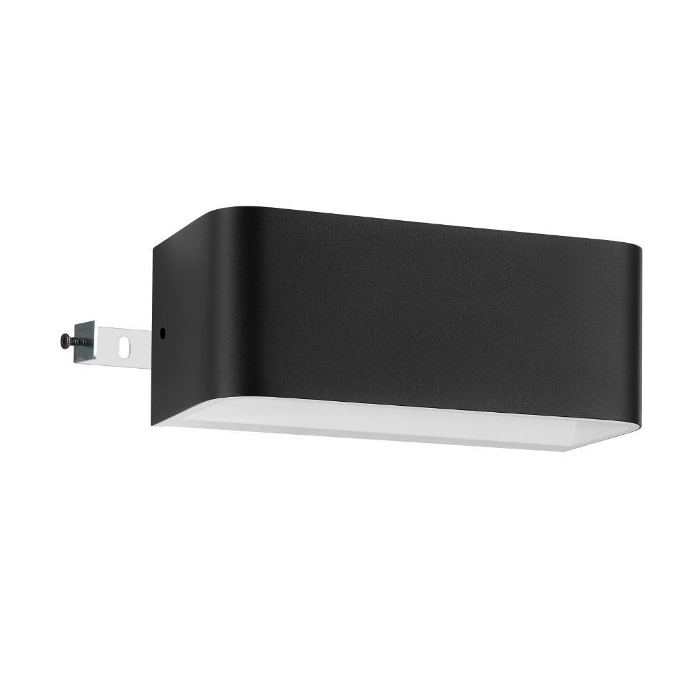 Sania 20cm Zwart wandlamp Van Eglo - Met het op- en neerwaarts gerichte licht cre&euml;ert het een zachte en sfeervolle verlichting langs de muur.