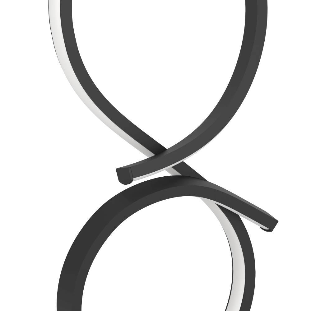Serpins 40cm Zwart tafellamp Van Eglo - Het minimalistische en futuristische design van de lamp maakt het een stijlvolle toevoeging aan elk modern huis, terwijl de energiezuinige LED-technologie het een duurzame keuze maakt.