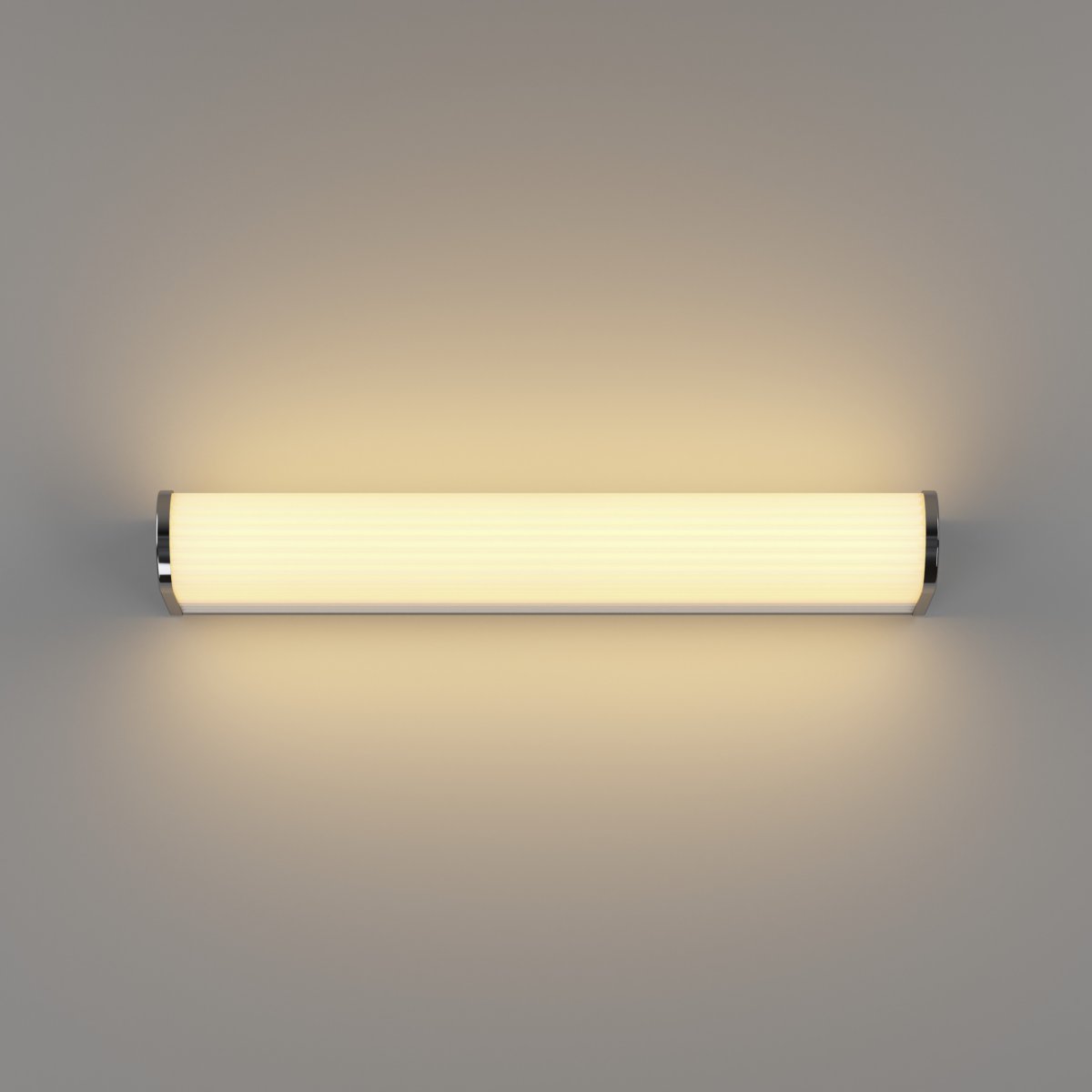Patrovaro 35cm Wit badkamerlamp Van Eglo - De lamp heeft een geïntegreerde LED met een lichtopbrengst van 1000 lumen en de kleurtemperatuur kan in drie stappen worden aangepast, van wit tot koud wit licht.