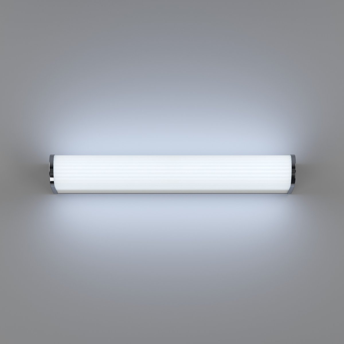 Patrovaro 35cm Wit badkamerlamp Van Eglo - De lamp heeft een geïntegreerde LED met een lichtopbrengst van 1000 lumen en de kleurtemperatuur kan in drie stappen worden aangepast, van wit tot koud wit licht.