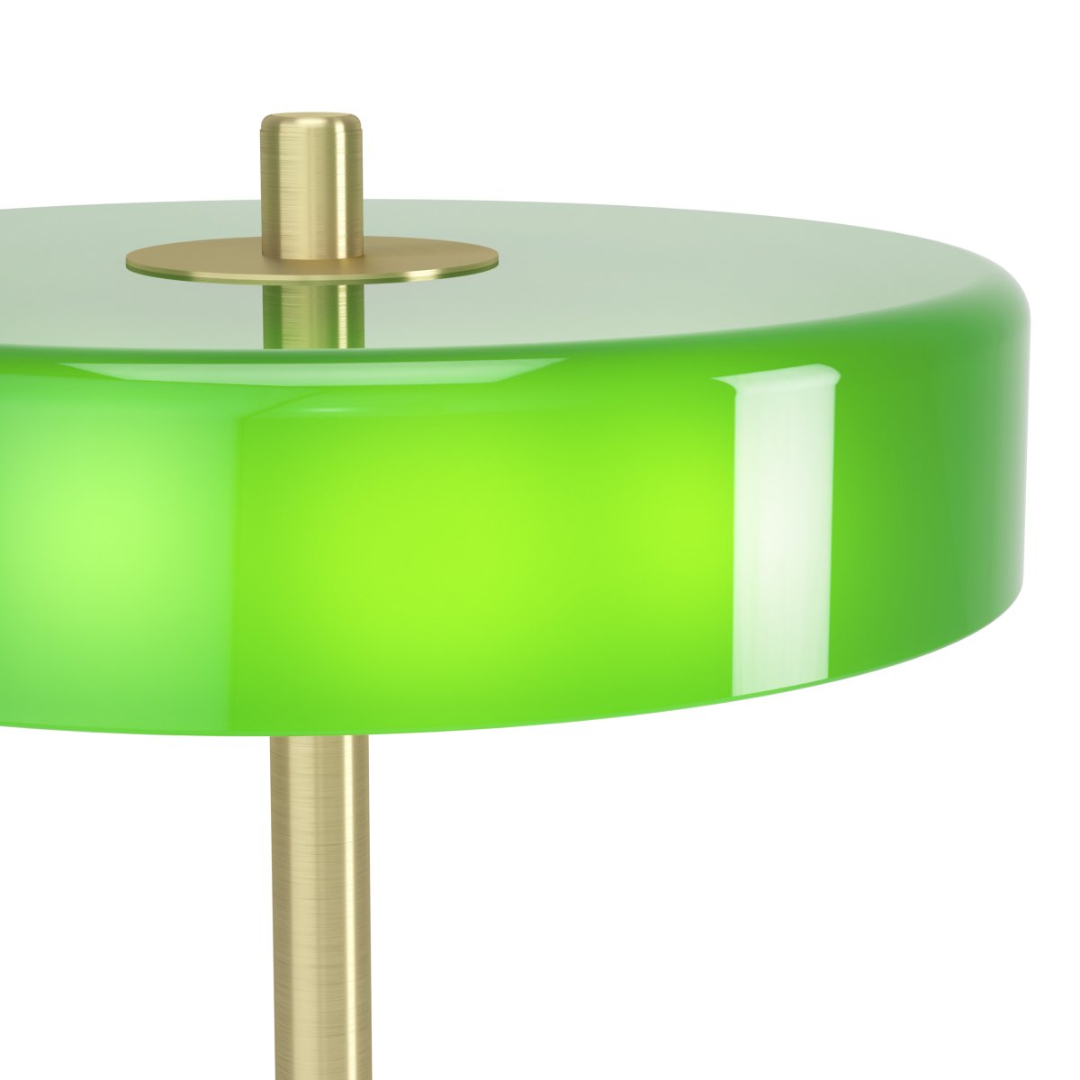 Salve 33cm Messing tafellamp Van Eglo - De Salve tafellamp heeft een metalen voet met een messing afwerking en een ronde groene glazen kap die de lamp een zachte en aangename uitstraling geeft.