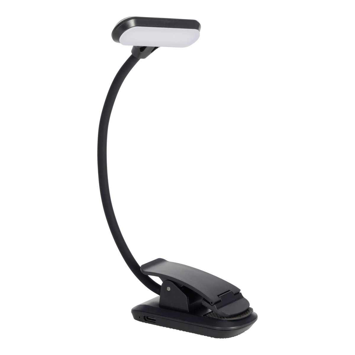 Yamenzi Zwart Draagbare Van Eglo - Yamenzi is een praktische en flexibele LED-lamp met een klem waarmee je hem gemakkelijk op bijvoorbeeld een bureau, hoofdbord of plank kunt plaatsen.