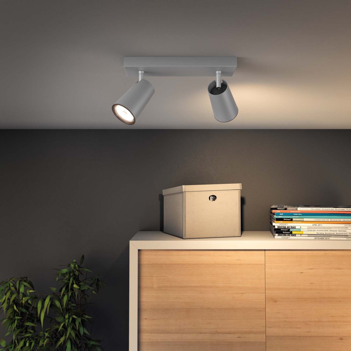 Paisley 2 Aluminium spot Van Philips - Gemaakt van metaal met een matte aluminium afwerking voor een strakke en minimalistische uitstraling die in de meeste interieurs past.