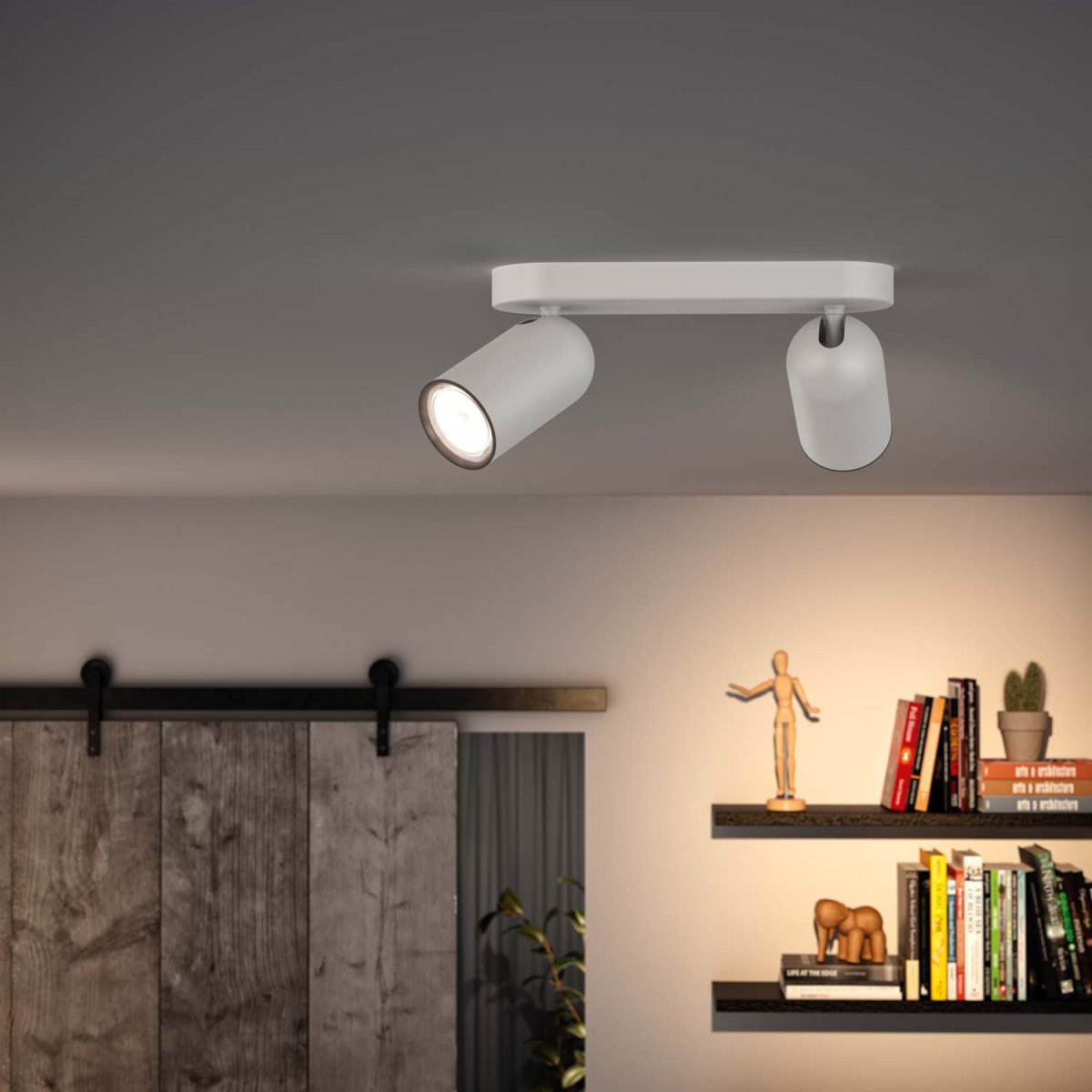 Pongee 2 Wit spot Van Philips - Hij maakt deel uit van de myLiving Contemporary serie, waar elegante vormen samenkomen met hoogwaardige verlichting, aangepast aan de hedendaagse woning.