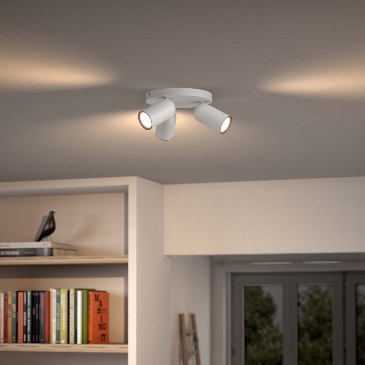 Pongee 3 Wit spot Van Philips - Hij maakt deel uit van de myLiving Contemporary serie, waar elegante vormen samenkomen met hoogwaardige verlichting, aangepast aan de hedendaagse woning.