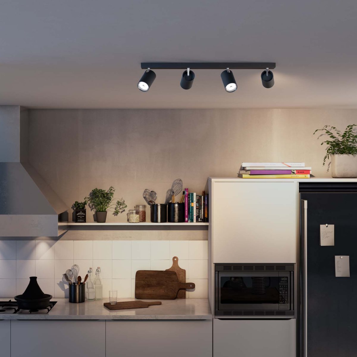 Kosipo 4 Zwart spot Van Philips - Kosipo 4 is een moderne spot van Philips myLiving Contemporary die stijlvol design combineert met functioneel licht.
