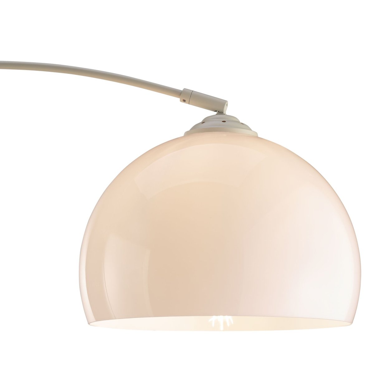 Vessa Beige vloerlamp Van Brilliant - Vessa is een stijlvolle vloerlamp van beige metaal met een witte kunststof kap die de lamp een zachte en elegante uitstraling geeft.