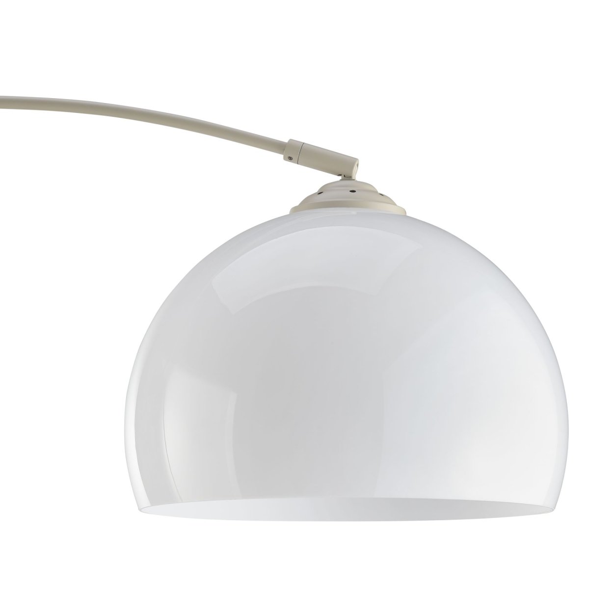 Vessa Beige vloerlamp Van Brilliant - Vessa is een stijlvolle vloerlamp van beige metaal met een witte kunststof kap die de lamp een zachte en elegante uitstraling geeft.