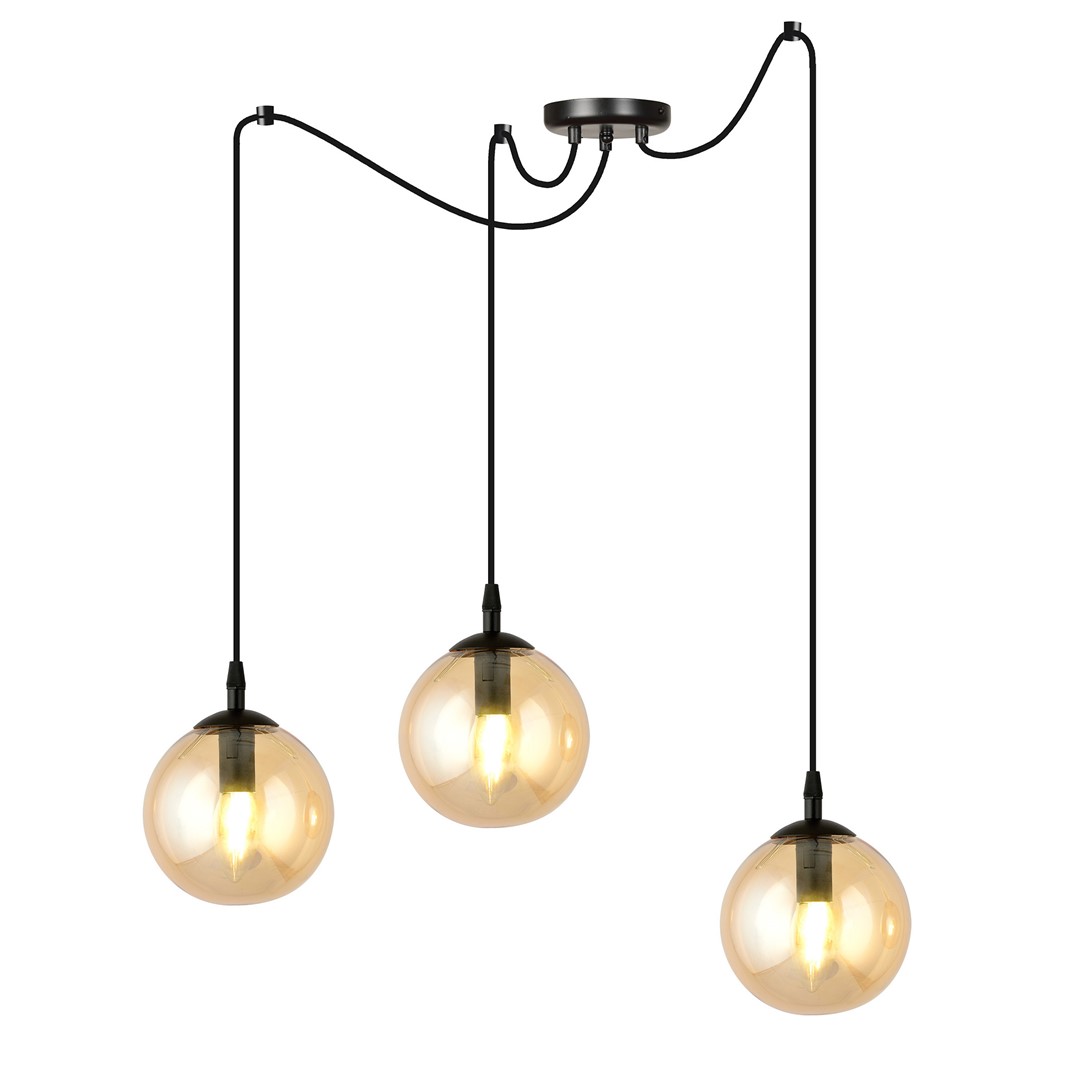 Gigi 42cm Amber hanglamp Van Emibig Lighting - De minimalistische stijl past bij de laatste trends, maar behoudt toch een tijdloze elegantie.