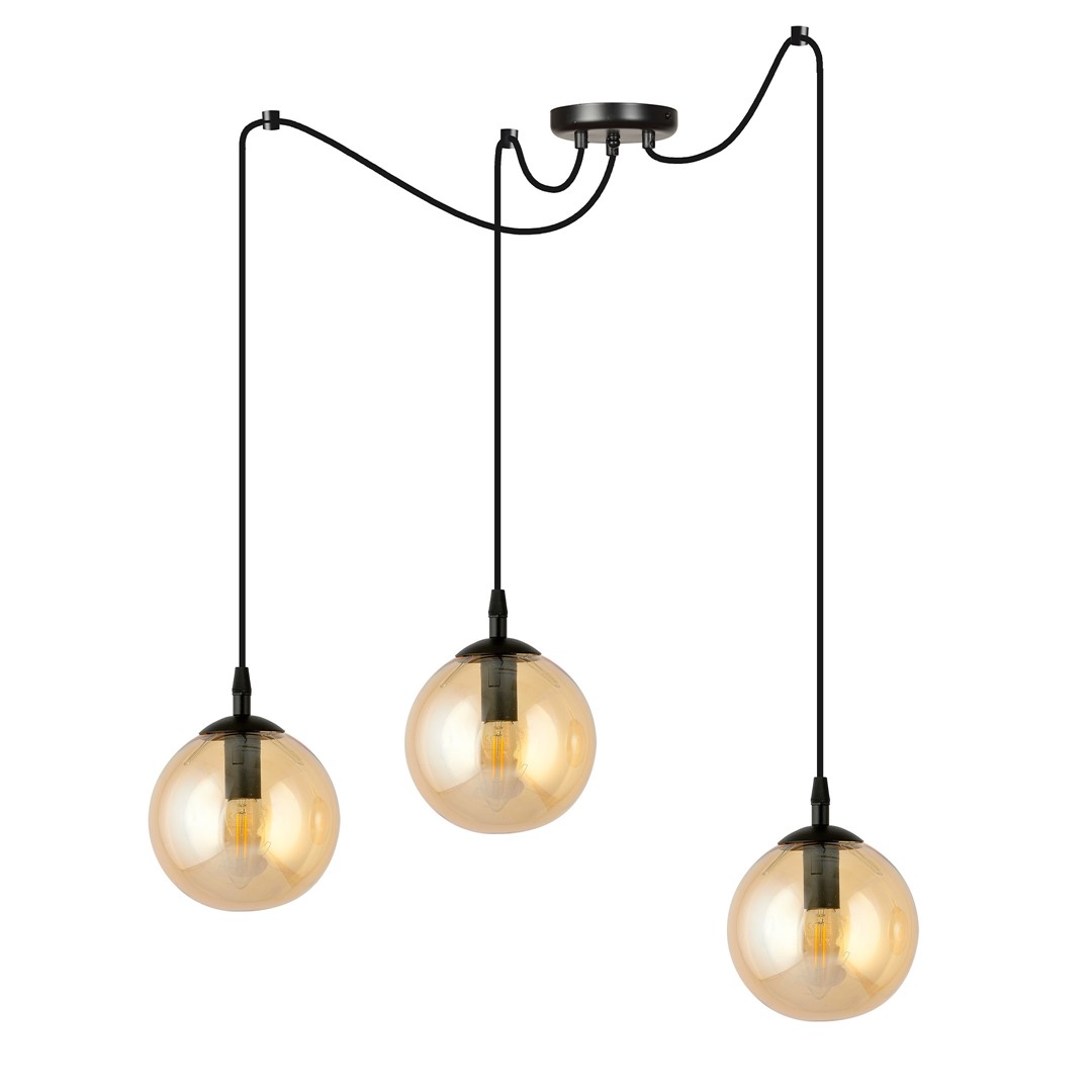 Gigi 42cm Amber hanglamp Van Emibig Lighting - De minimalistische stijl past bij de laatste trends, maar behoudt toch een tijdloze elegantie.