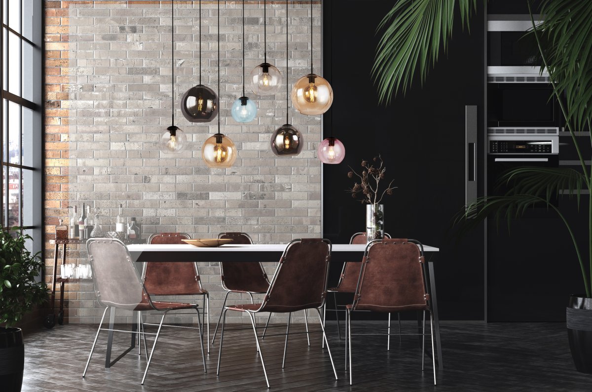 Mardi Gras 150cm Veelkleurig hanglamp Van Searchlight - De combinatie van de verschillende kleuren en de verstelbare hoogte maken deze lamp tot een flexibel en opvallend interieurdetail dat zowel licht als stijl toevoegt.