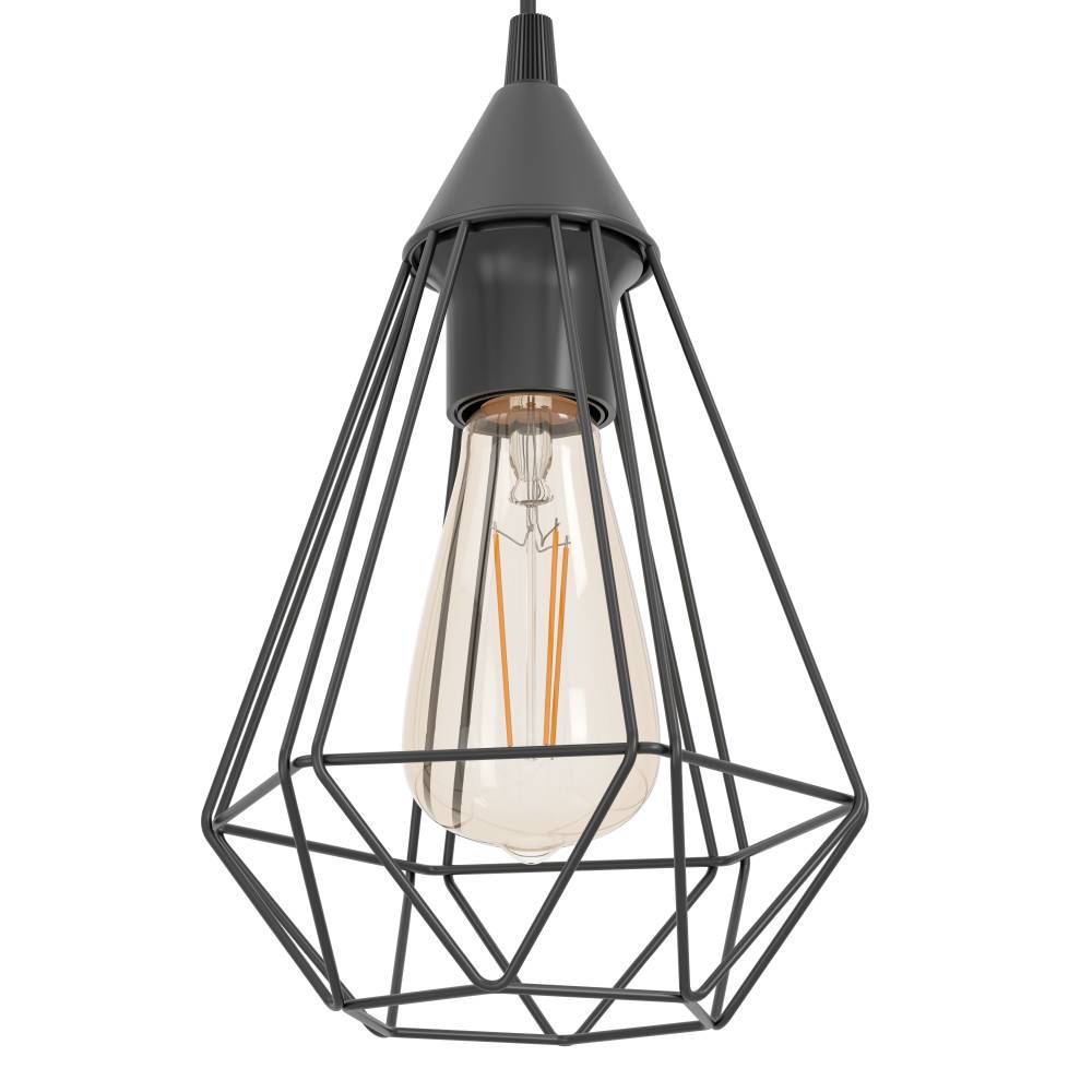 Tarbes Ø17 Zwart hanglamp Van Eglo - Ideaal om een trendy en minimalistische sfeer te creëren boven de keuken, eettafel of in de hal.