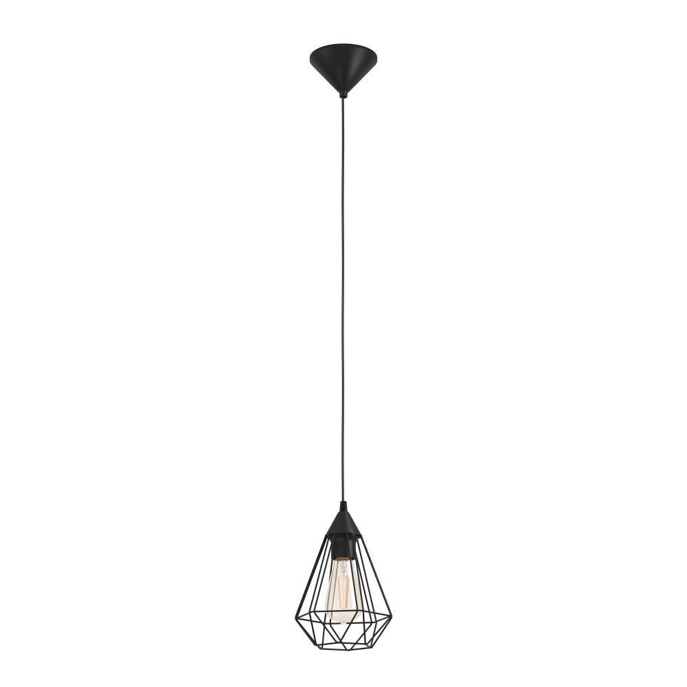 Tarbes Ø17 Zwart hanglamp Van Eglo - Ideaal om een trendy en minimalistische sfeer te creëren boven de keuken, eettafel of in de hal.