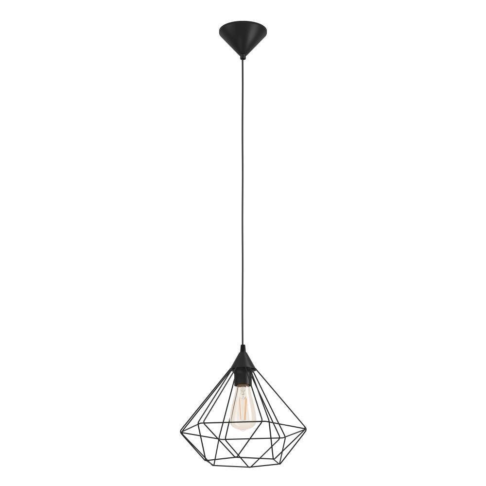 Tarbes Ø32 Zwart hanglamp Van Eglo - Ideaal om een trendy en minimalistische sfeer te creëren boven de keuken, eettafel of in de hal.
