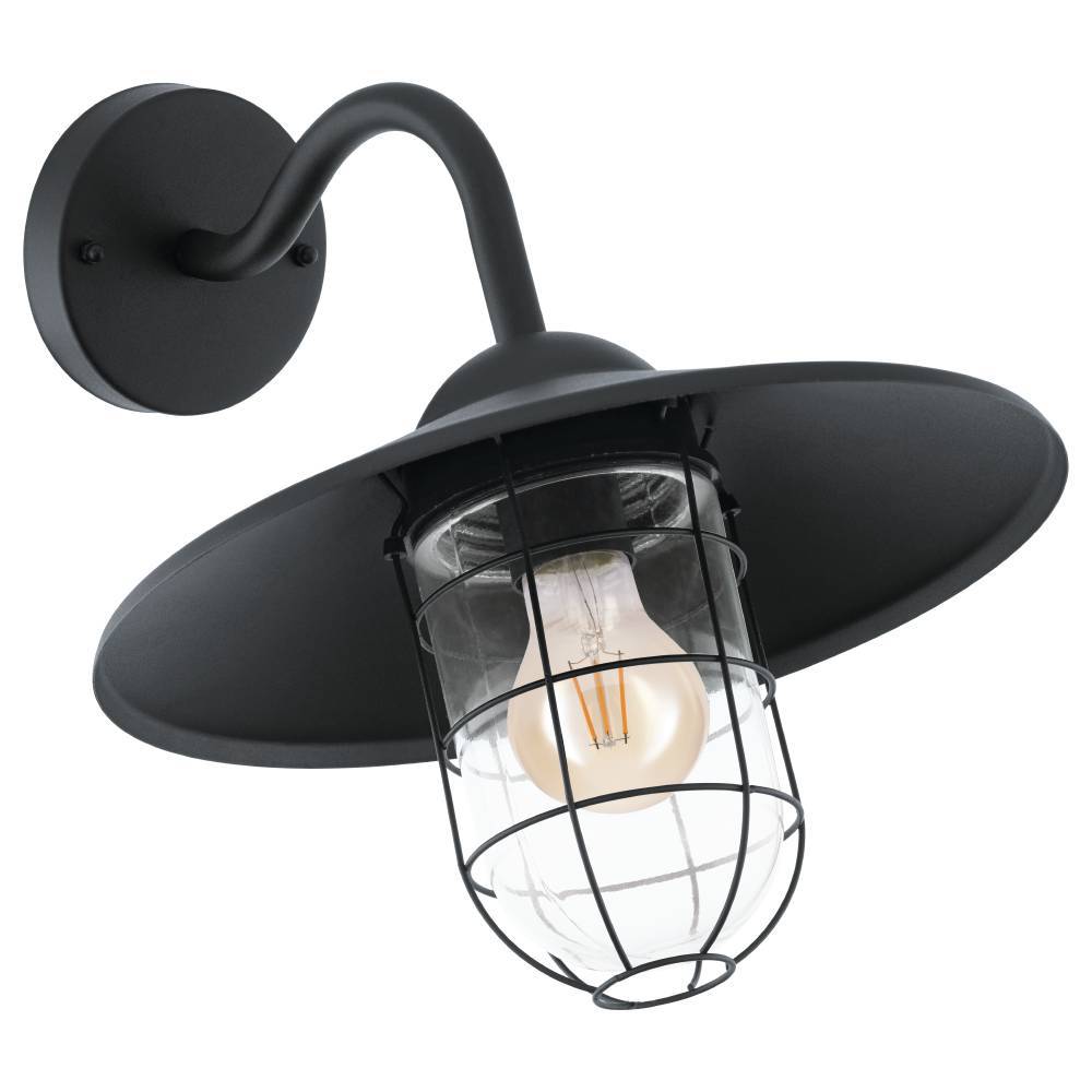 Melgoa Zwart buitenlamp Van Eglo - Het retro-geïnspireerde design van de lamp maakt het een stijlvolle toevoeging aan uw huis of tuin, waar het een rustieke en charmante sfeer creëert.