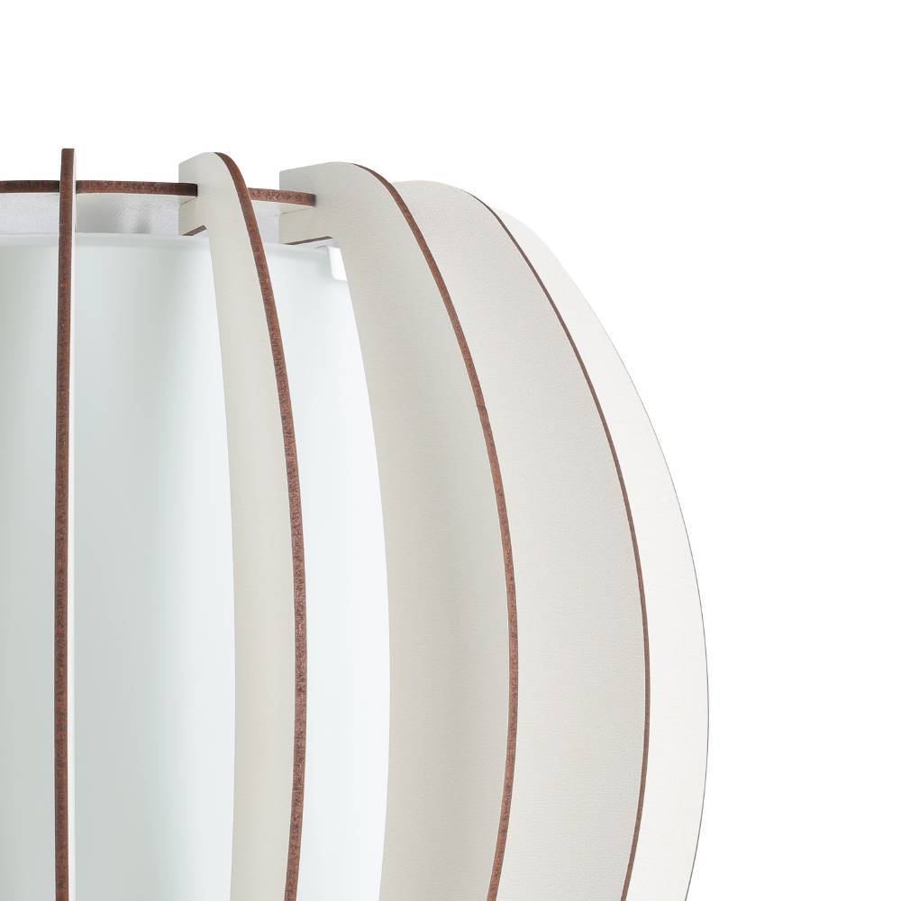 Stellato 2 Wit wandlamp Van Eglo - De witte lamellen vormen een unieke structuur die de lichtbron omarmt en een zacht en aangenaam licht in de kamer verspreidt.