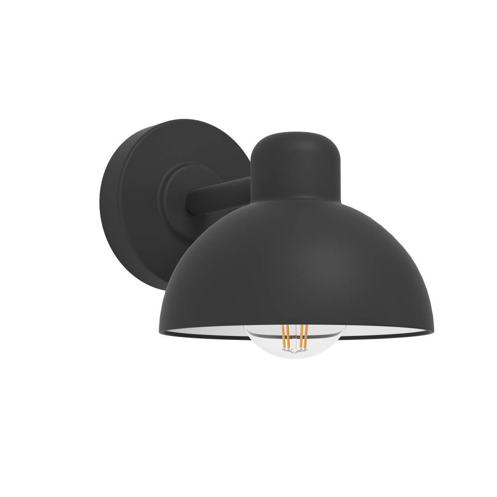 Entrimo Zwart buitenlamp Van Eglo - Deze wandlamp met een matte zwarte afwerking is een moderne toevoeging aan uw huis.
