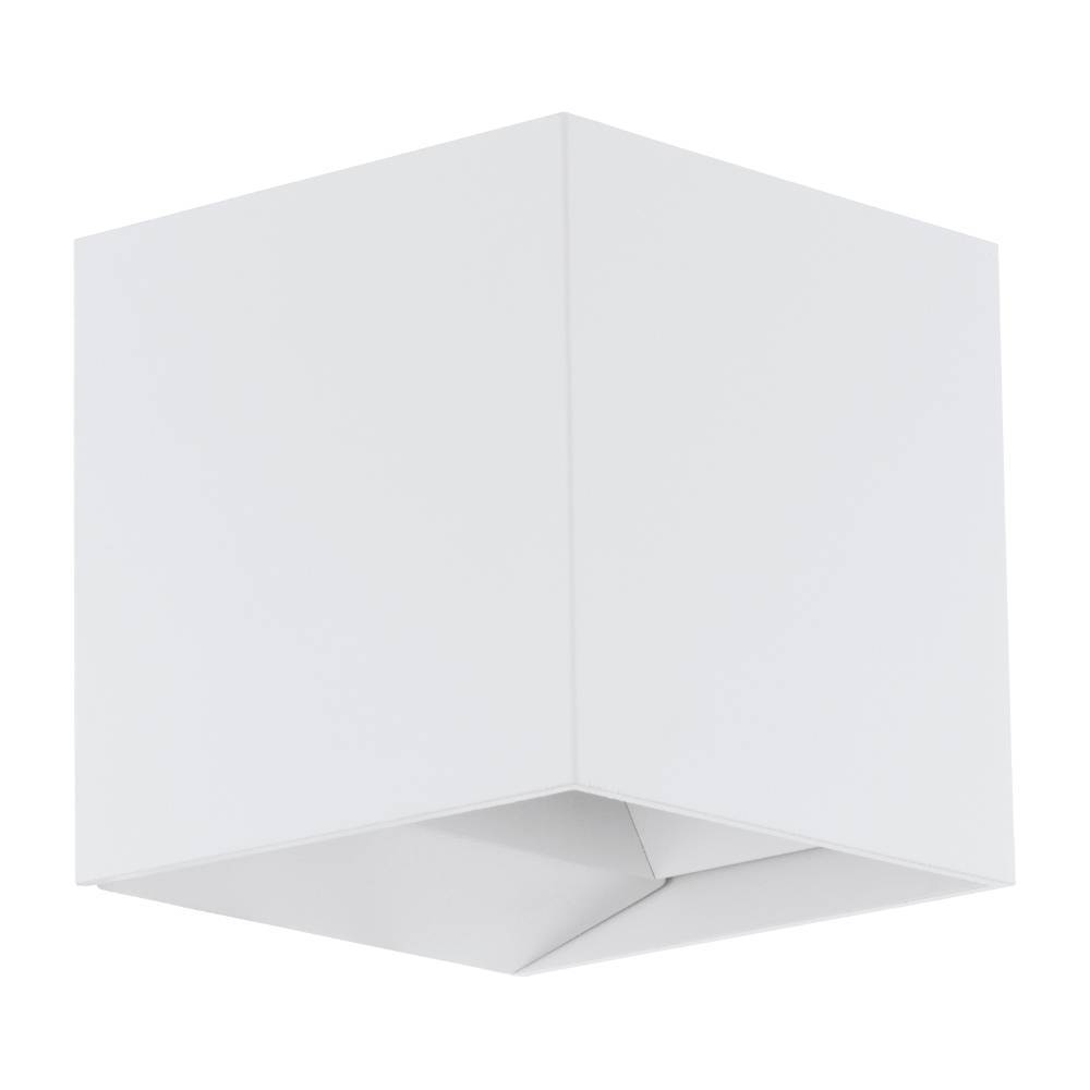 Calpino Wit buitenlamp Van Eglo - Deze wandlamp in een witte kubusvorm heeft een modern en minimalistisch design en past in elke kamer.