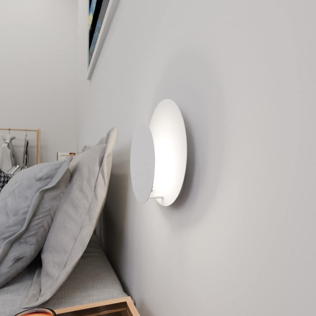 Circle 22cm Wit wandlamp Van Emibig Lighting - Tegelijkertijd vervult het zijn functie perfect en is het ideaal voor plaatsing in de woonkamer, slaapkamer of hal.