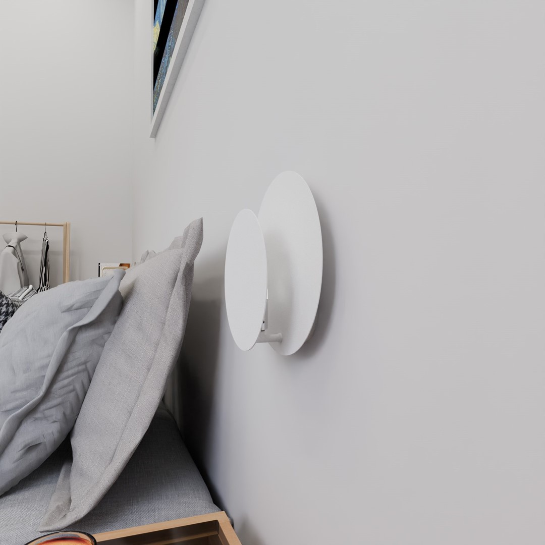 Circle 22cm Wit wandlamp Van Emibig Lighting - Tegelijkertijd vervult het zijn functie perfect en is het ideaal voor plaatsing in de woonkamer, slaapkamer of hal.