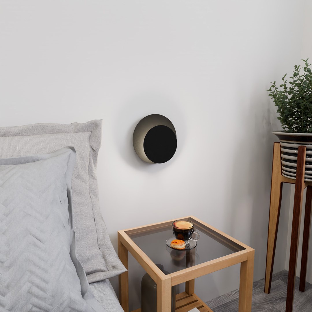 Circle 22cm Zwart wandlamp Van Emibig Lighting - Tegelijkertijd vervult het zijn functie perfect en is het ideaal voor plaatsing in de woonkamer, slaapkamer of hal.