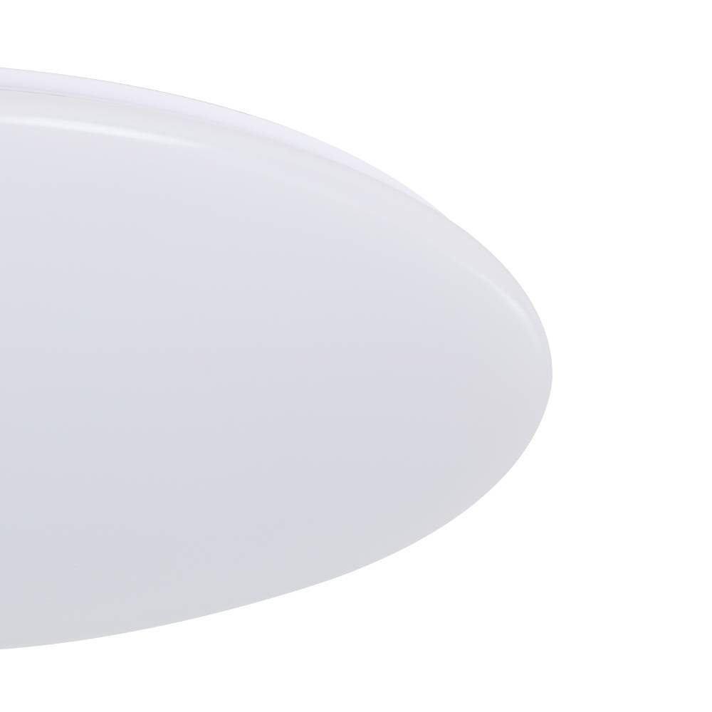 Giron Ø100 Wit plafondlamp Van Eglo - Het heeft ook een geheugenfunctie, wat betekent dat het uw laatste instellingen onthoudt, en een nachtlampfunctie die zachter en gedimd licht geeft voor een rustigere sfeer 's nachts.