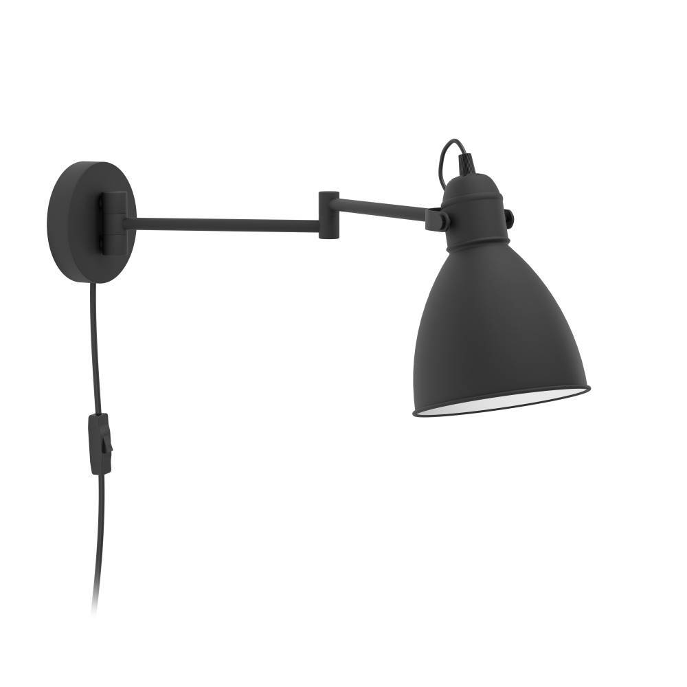 San Peri Ø15 Zwart wandlamp Van Eglo - Het minimalistische ontwerp en de moderne uitstraling passen bij de meeste interieurstijlen en zorgen voor gericht en aangenaam licht.