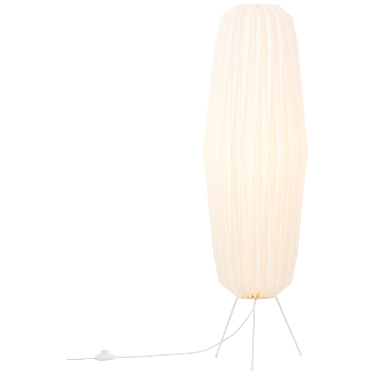 June vloerlamp Van Brilliant - Of de lamp nu boven de eettafel, in de keuken of in de woonkamer hangt, June is een decoratief element dat tegelijkertijd een aangenaam en uitnodigend licht verspreidt.