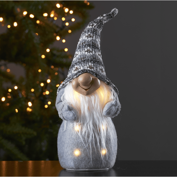 Joylight Kerstman Grijs Van Star Trading - Schijnt prachtig op het lichaam met een warmwitte gloed.