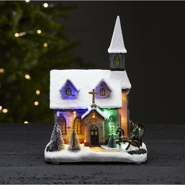 Chapel Veelkleurig Van Star Trading - Prachtig dorp met kerk, koor en fijne details.