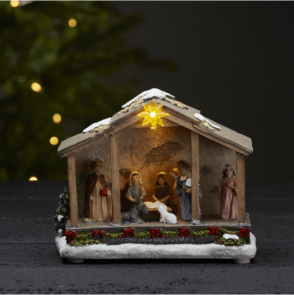 Nativity Veelkleurig Van Star Trading - Zet hem op tafel of op een plank voor een heerlijke kerstsfeer.