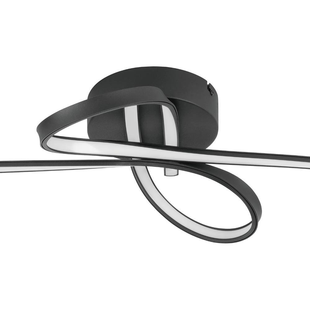 Selvina 70cm Zwart plafondlamp Van Eglo - De moderne, minimalistische stijl in combinatie met de strakke, zwarte afwerking maken de lamp tot een blikvanger in elke kamer.