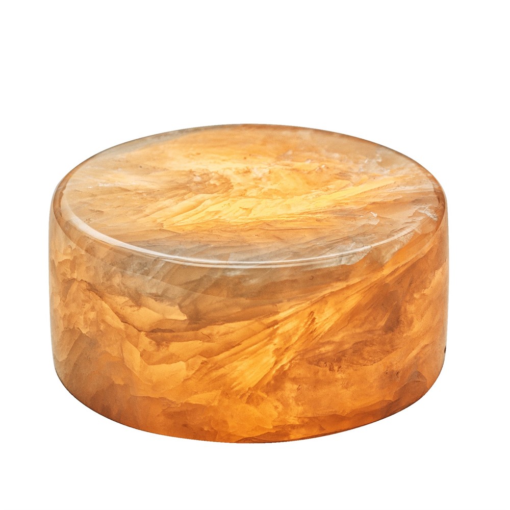 Marble 4cm Beige Van Unison - De tafellamp werkt op 2 AA-batterijen en heeft een timerfunctie met een brandduur van 6 uur en een uitschakelduur van 18 uur.