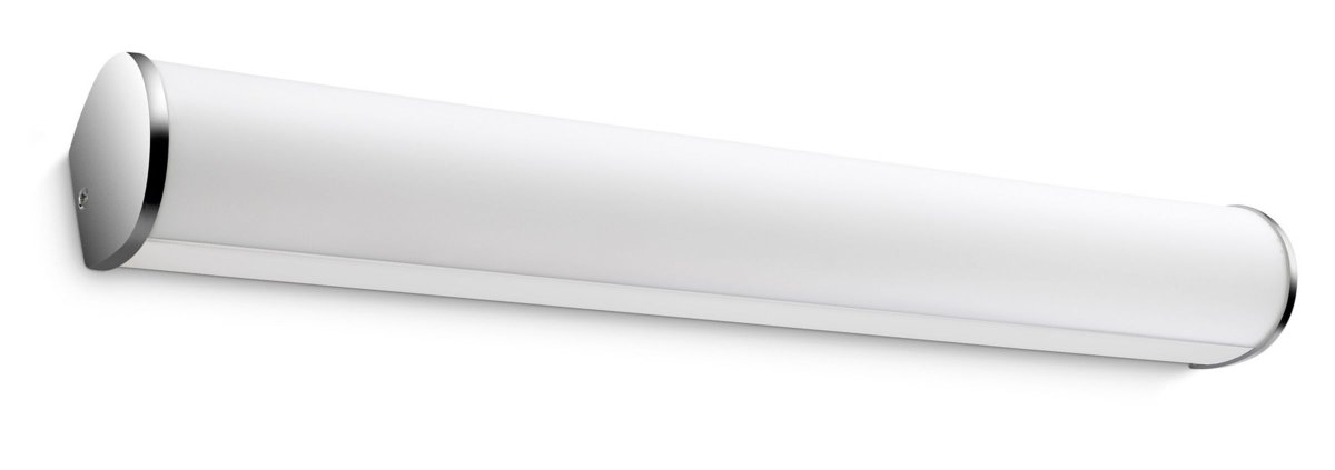 Fit 48cm Chroom badkamerlamp Van Philips - De synthetische lichtdiffuser verspreidt een prachtig, warmwit LED-licht in de badkamer.