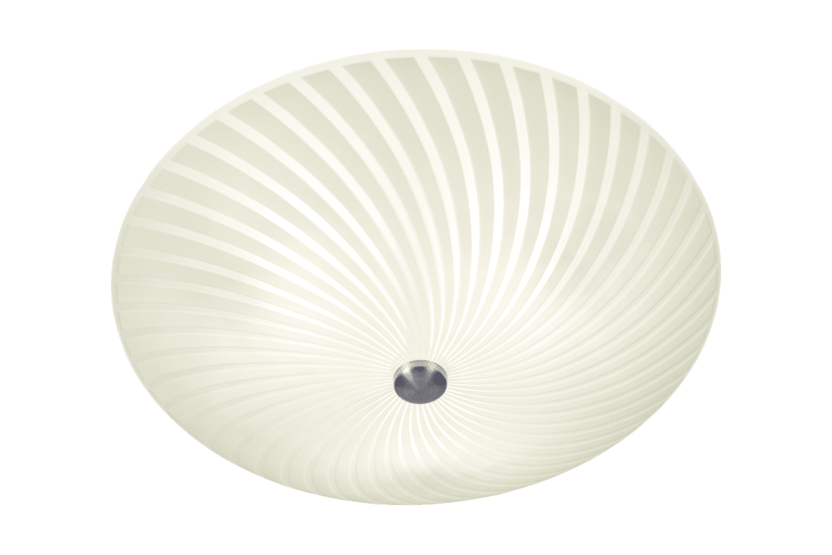 Cyklon Ø42 Wit plafondlamp Van Aneta Lighting - De kap heeft een lichte schelpvorm en past dankzij het mooie patroon en de metalen details in elk interieur.